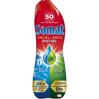 Somat duo gel  Excellence 900ml /50dáv | Čistící a mycí prostředky - Příp. do myček na nádobí - Mycí prostředky